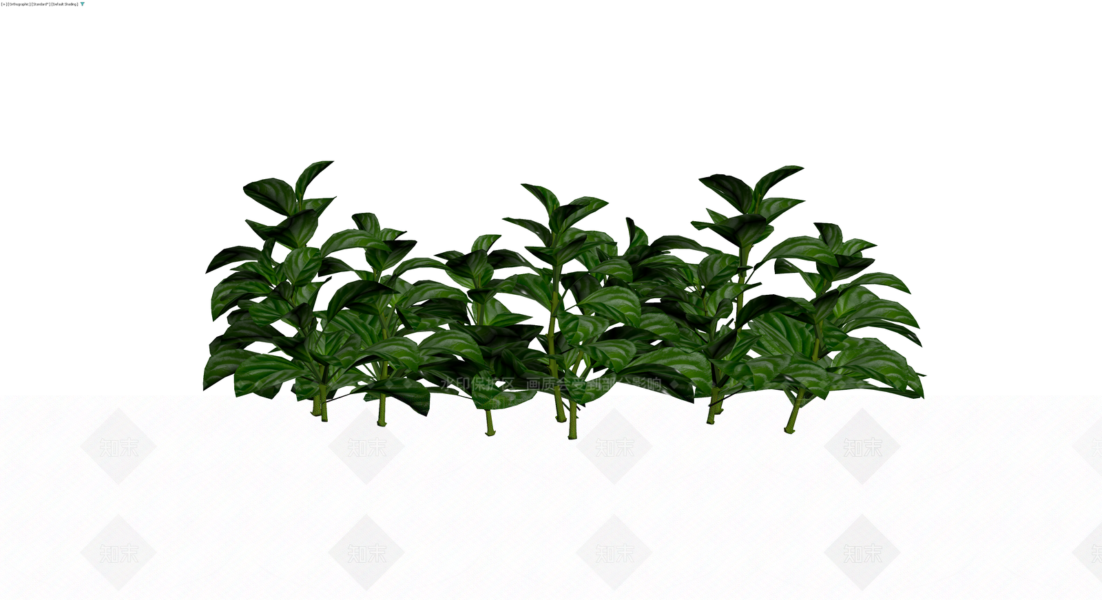 条纹绿植灌木丛3D模型下载【ID:1230143212】