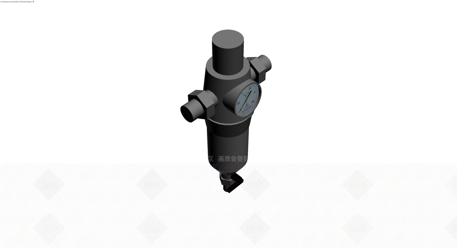 带压力表工业过滤器3D模型下载【ID:1230645333】
