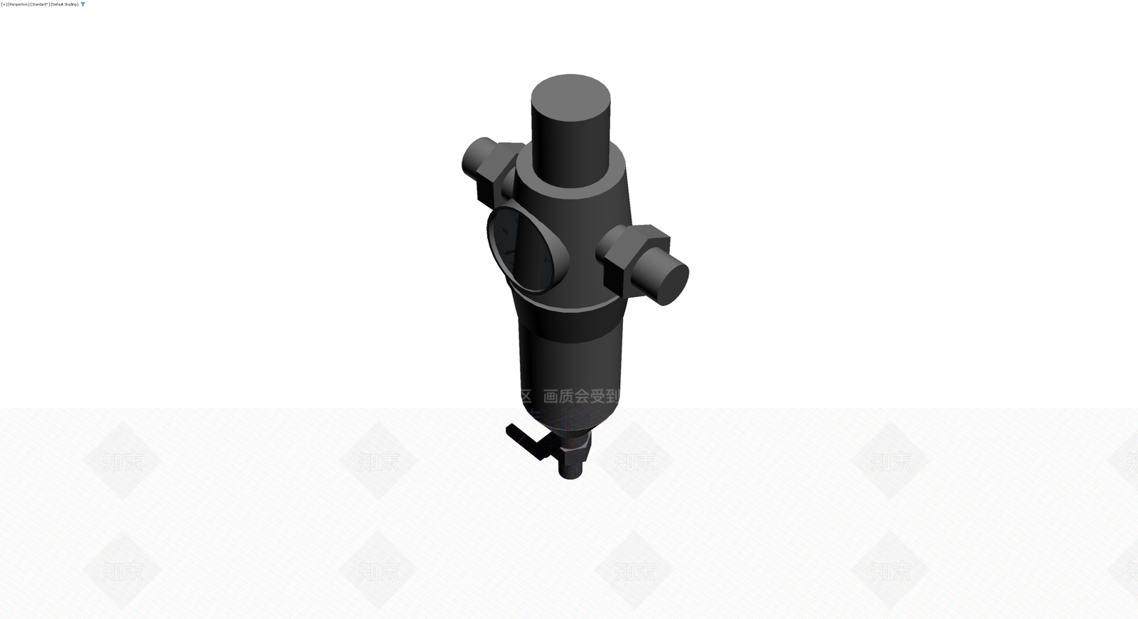 带压力表工业过滤器3D模型下载【ID:1230645333】