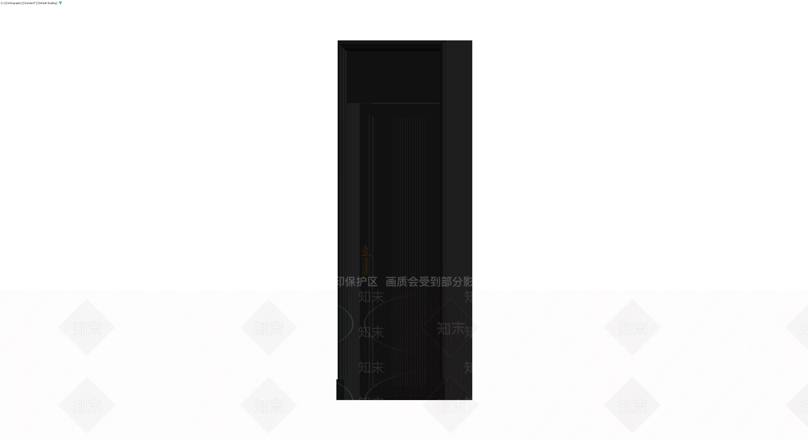 黑色竖纹装饰门3D模型下载【ID:1229868564】