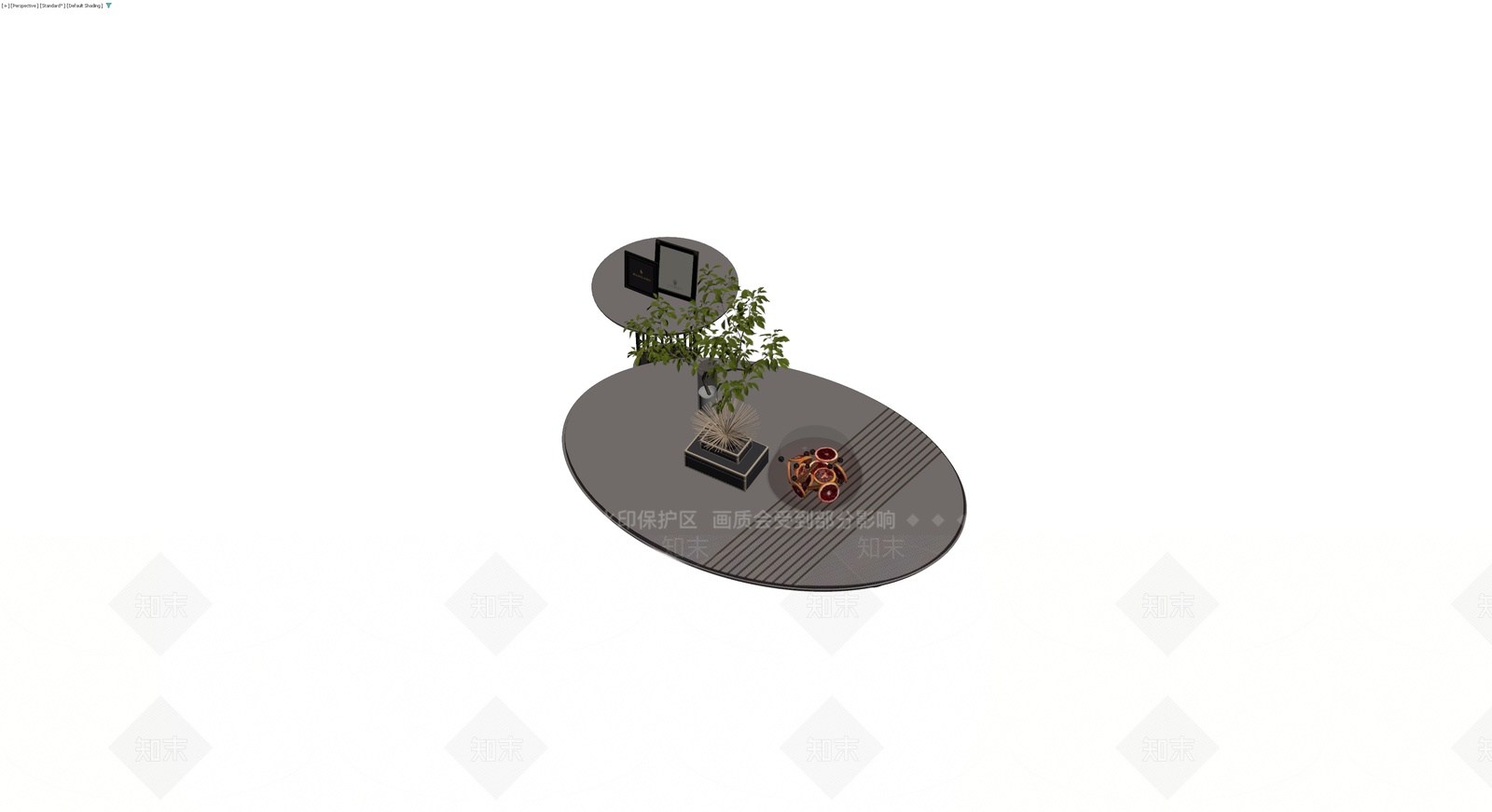 组合展示桌及陈列品3D模型下载【ID:1229947012】