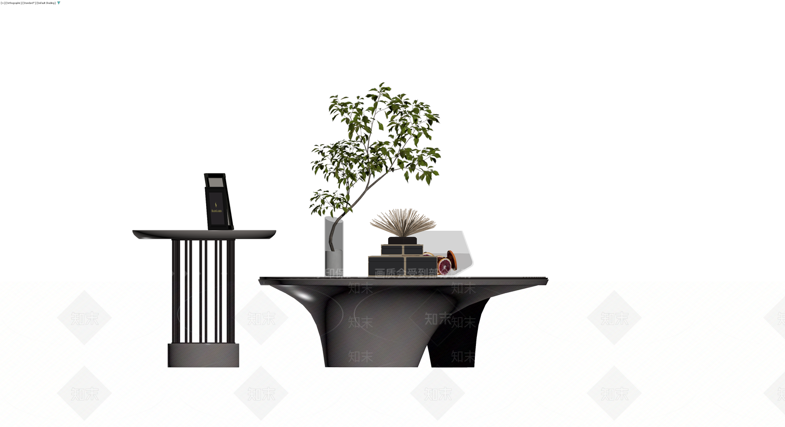 组合展示桌及陈列品3D模型下载【ID:1229947012】
