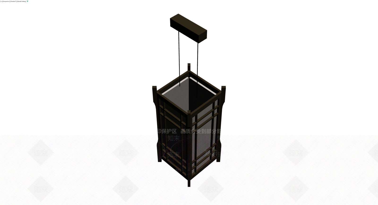 中式木质吊灯3D模型下载【ID:1229984616】