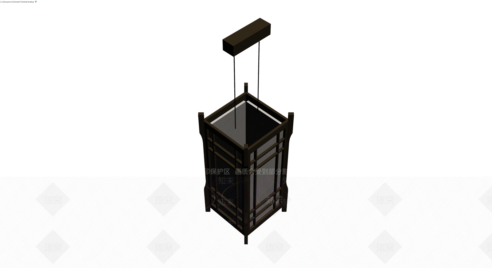 中式木质吊灯3D模型下载【ID:1229984616】