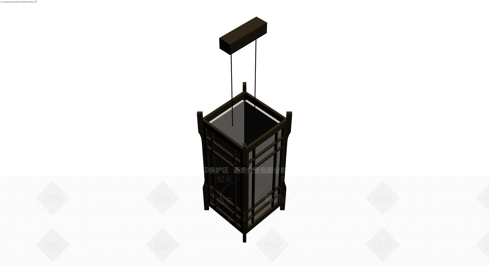 中式木质吊灯3D模型下载【ID:1229984616】