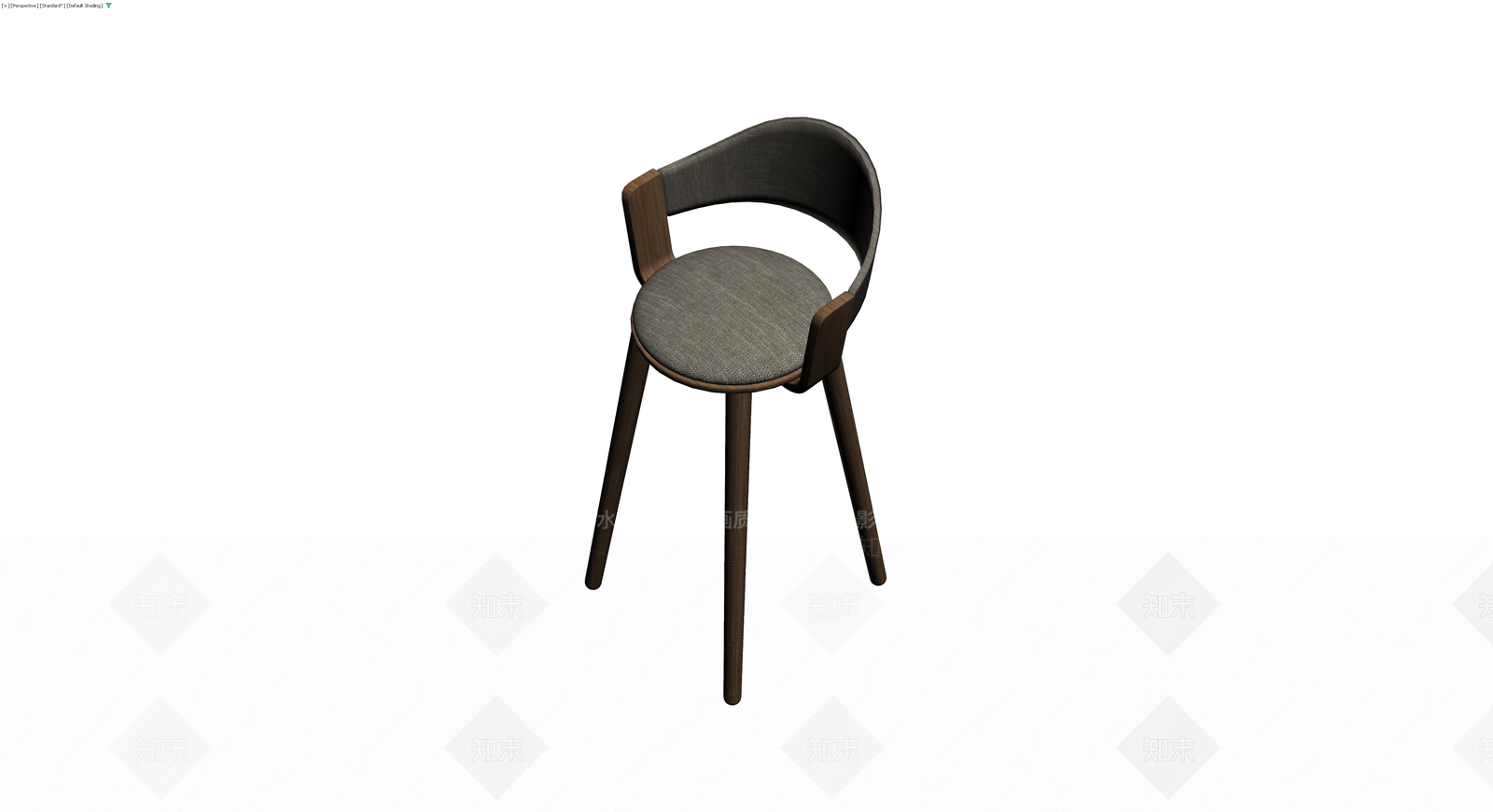 现代木质软包餐椅3D模型下载【ID:1230006985】