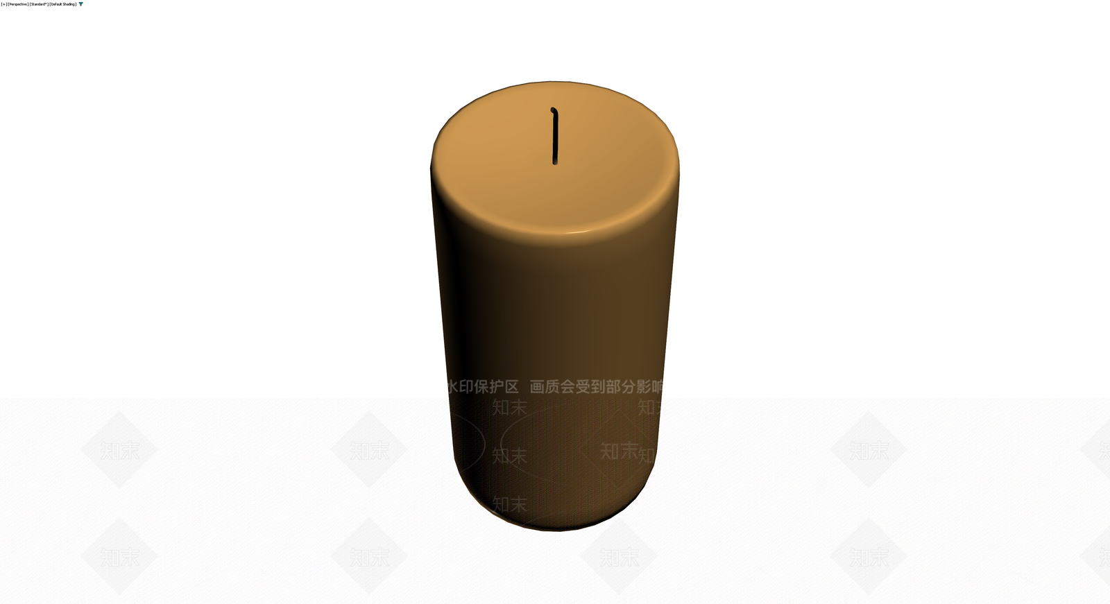 圆柱形棕色蜡烛3D模型下载【ID:1230773982】