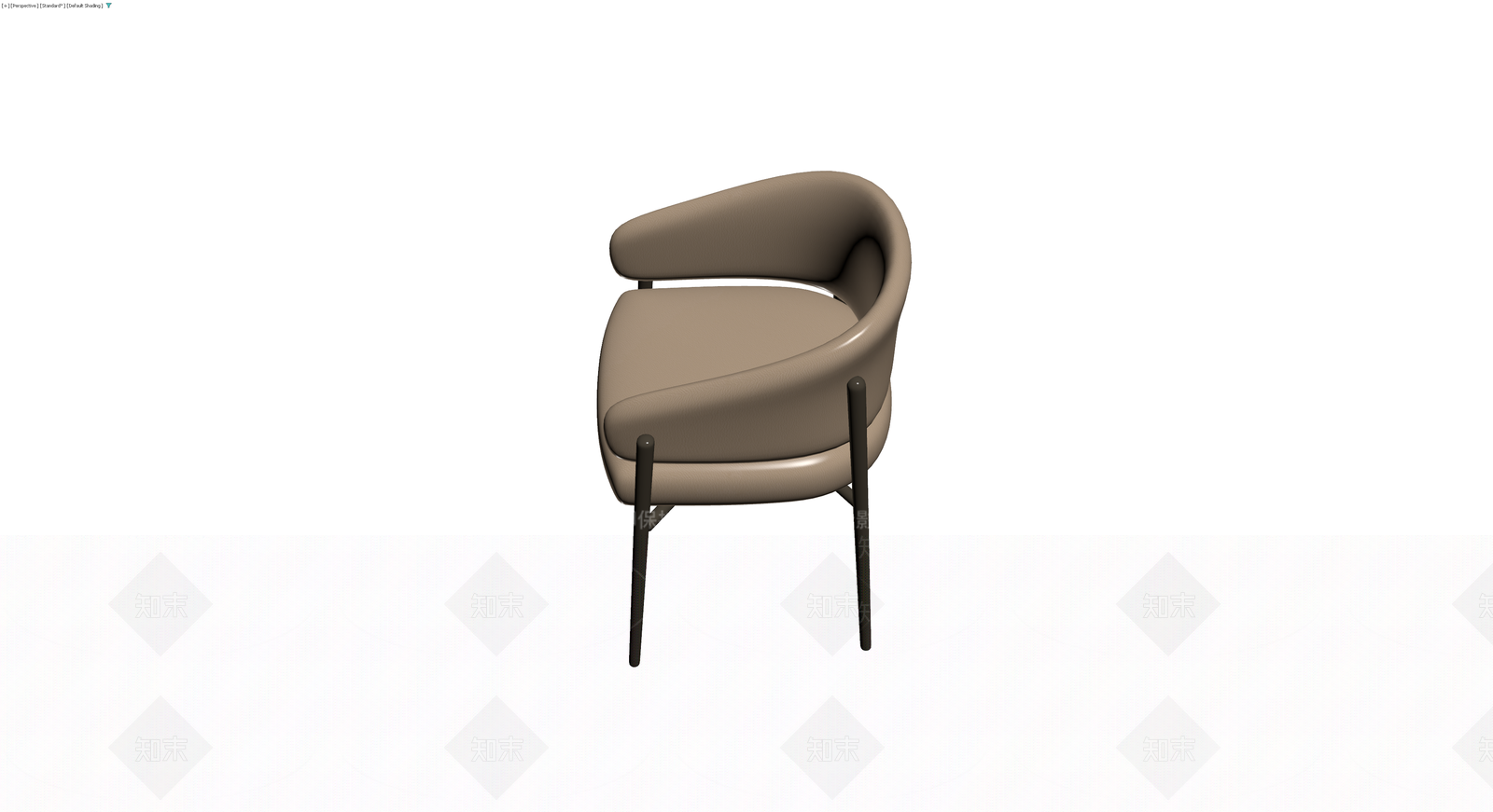 现代风格米色软包椅3D模型下载【ID:1230369937】