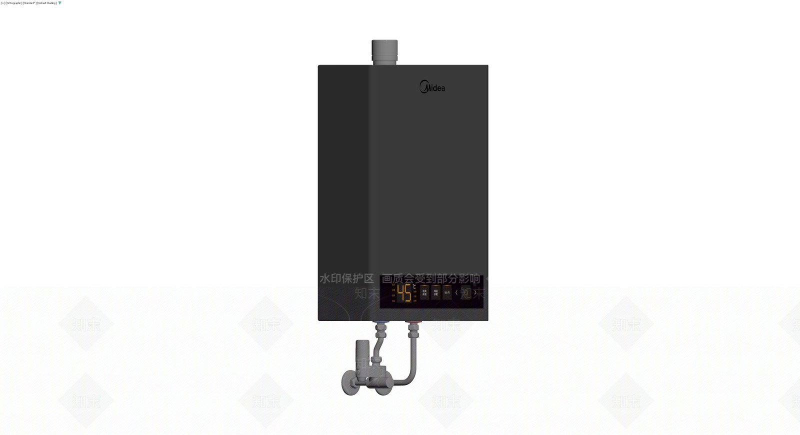 美的燃气热水器3D模型下载【ID:1229658059】