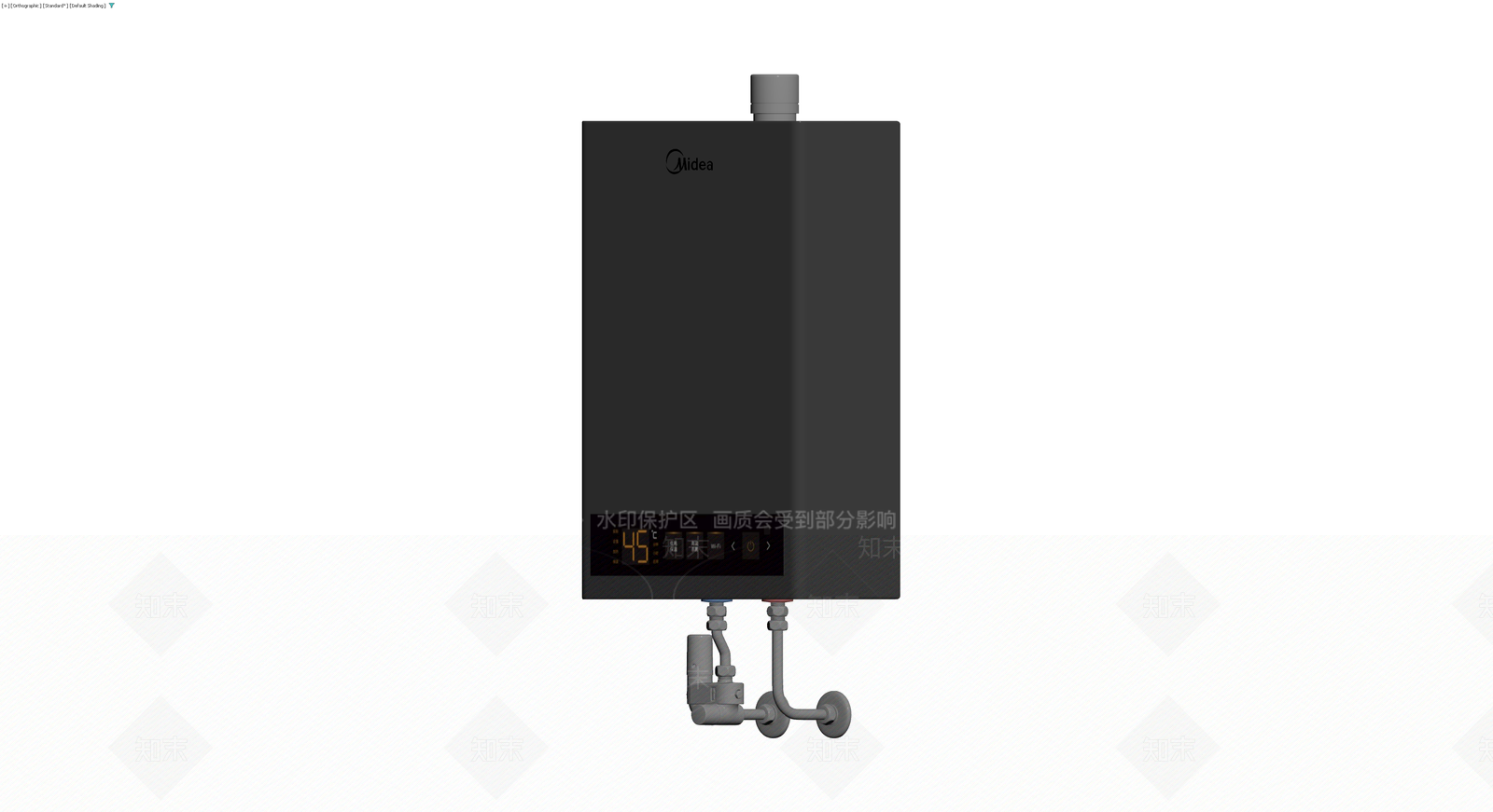 美的燃气热水器3D模型下载【ID:1229658059】