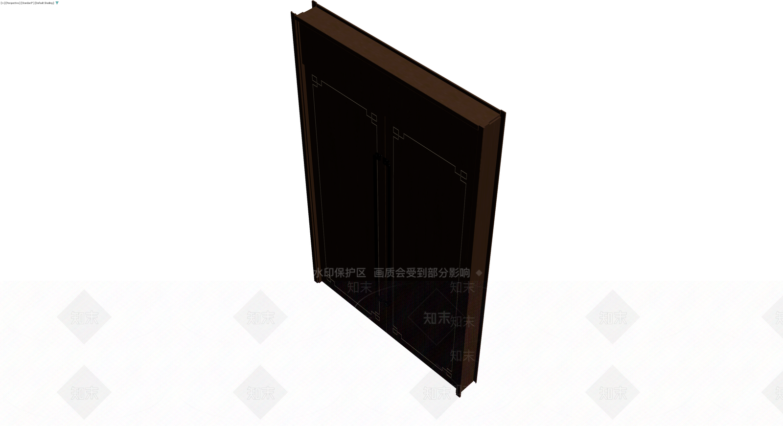 深色双开门立柜3D模型下载【ID:1229643611】