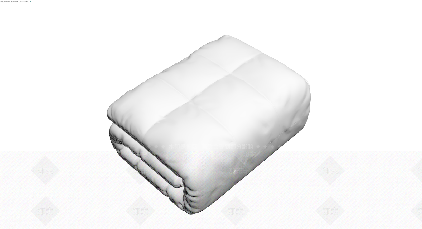 白色折叠软垫3D模型下载【ID:1230694616】