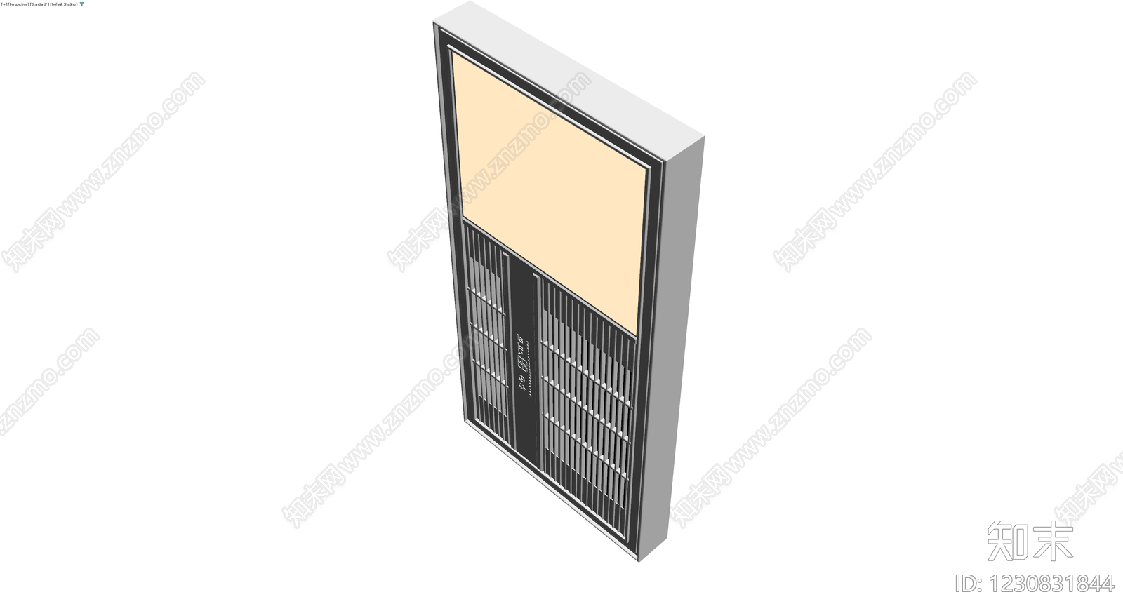带百叶窗的成品门3D模型下载【ID:1230831844】