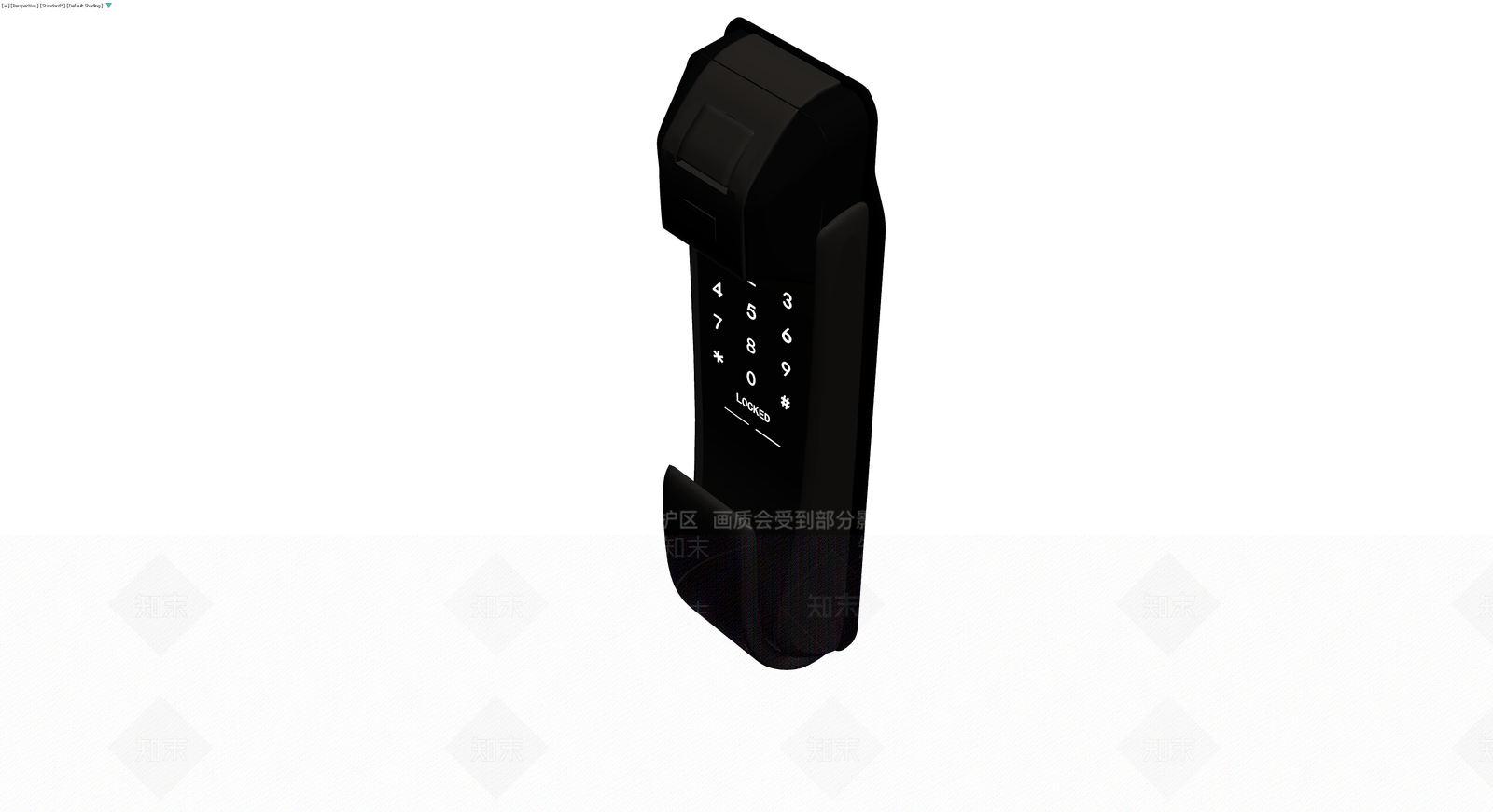 三星黑色智能门锁3D模型下载【ID:1230340724】
