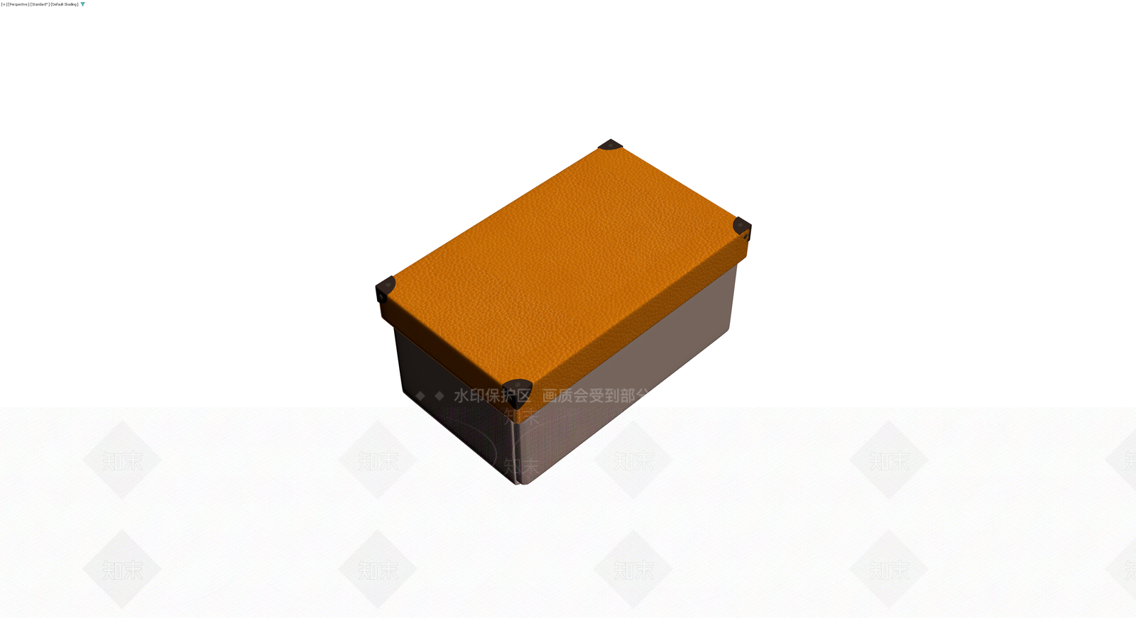 复古棕色皮面收纳箱3D模型下载【ID:1230095833】