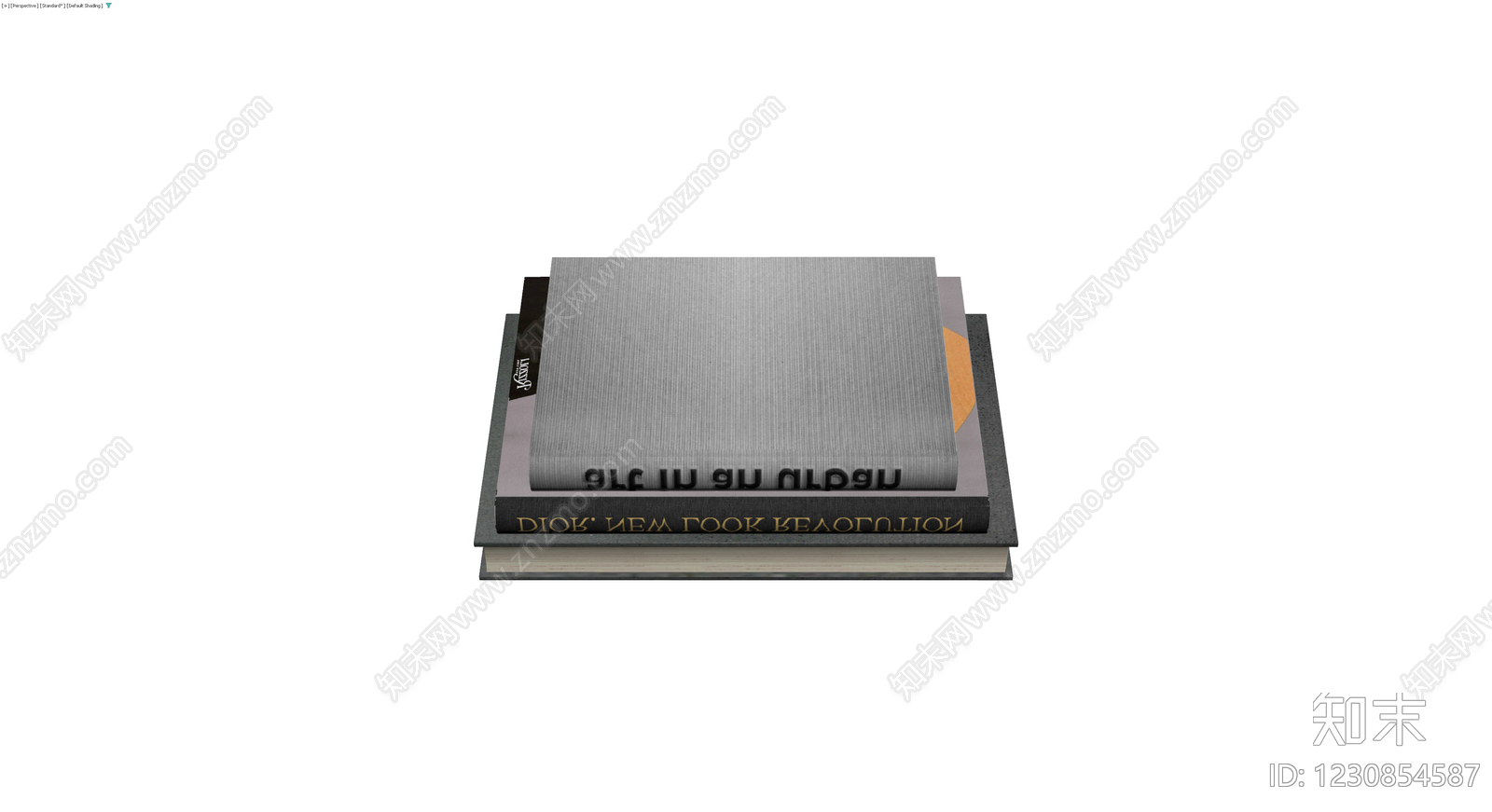 堆叠书籍组合3D模型下载【ID:1230854587】