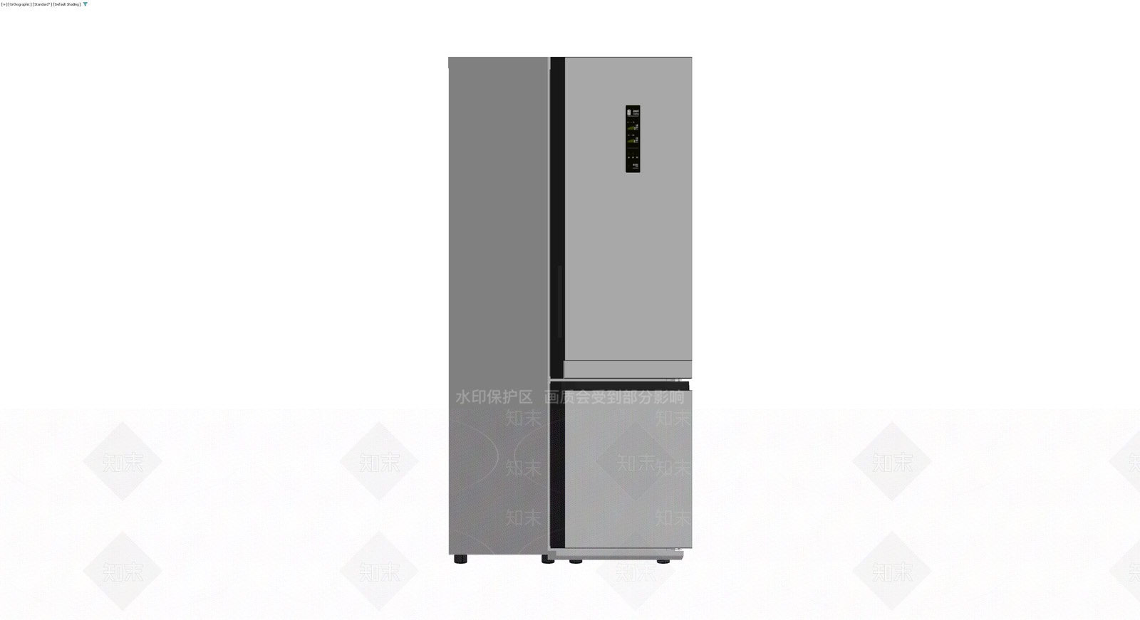 双门冰箱灰模3D模型下载【ID:1230711989】