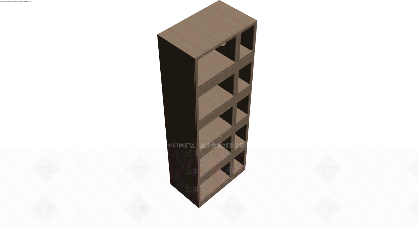 木质组合收纳柜3D模型下载【ID:1229911776】