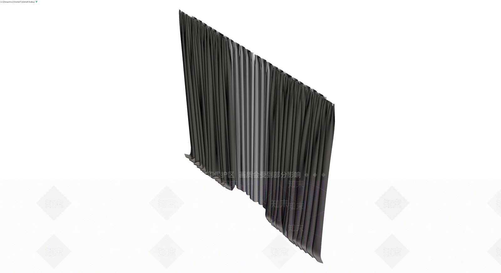 灰模布艺窗帘组合3D模型下载【ID:1229969441】