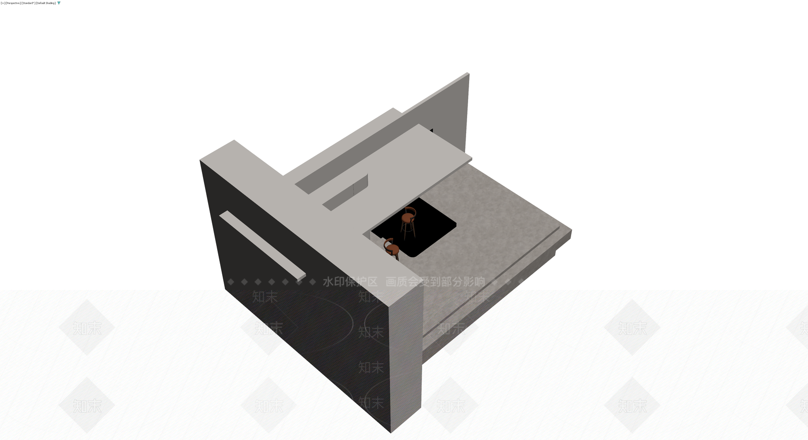 现代风格吧台组合3D模型下载【ID:1230415487】