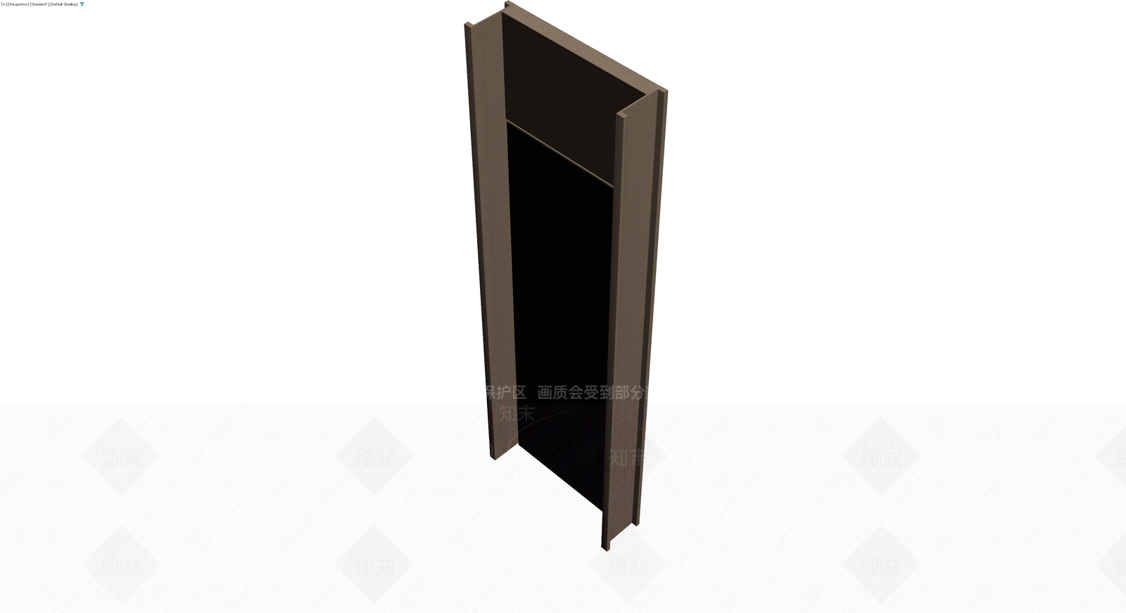 深木色现代平开门3D模型下载【ID:1229919497】