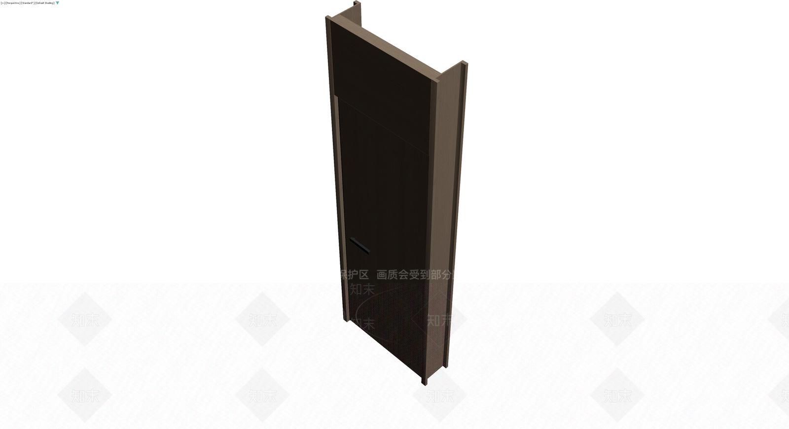 深木色现代平开门3D模型下载【ID:1229919497】