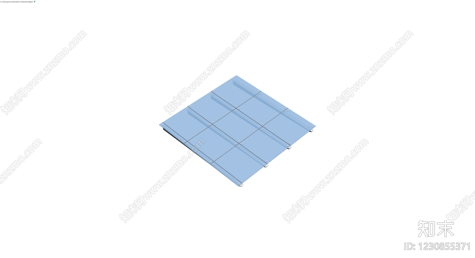 网格玻璃吊顶结构3D模型下载【ID:1230855371】