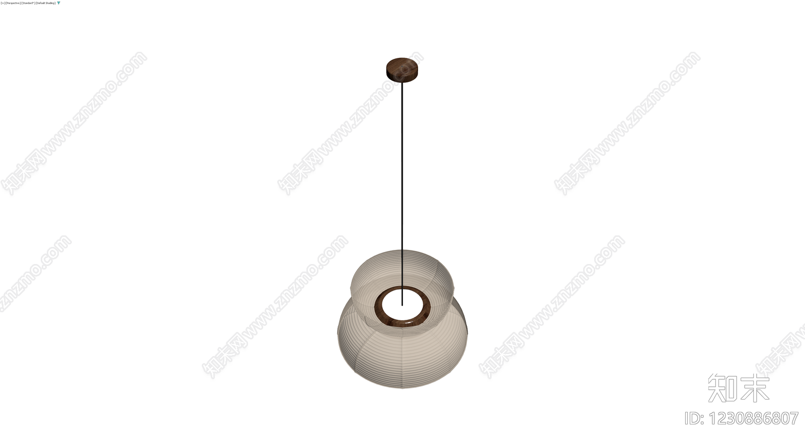 木质双球纸艺吊灯3D模型下载【ID:1230886807】