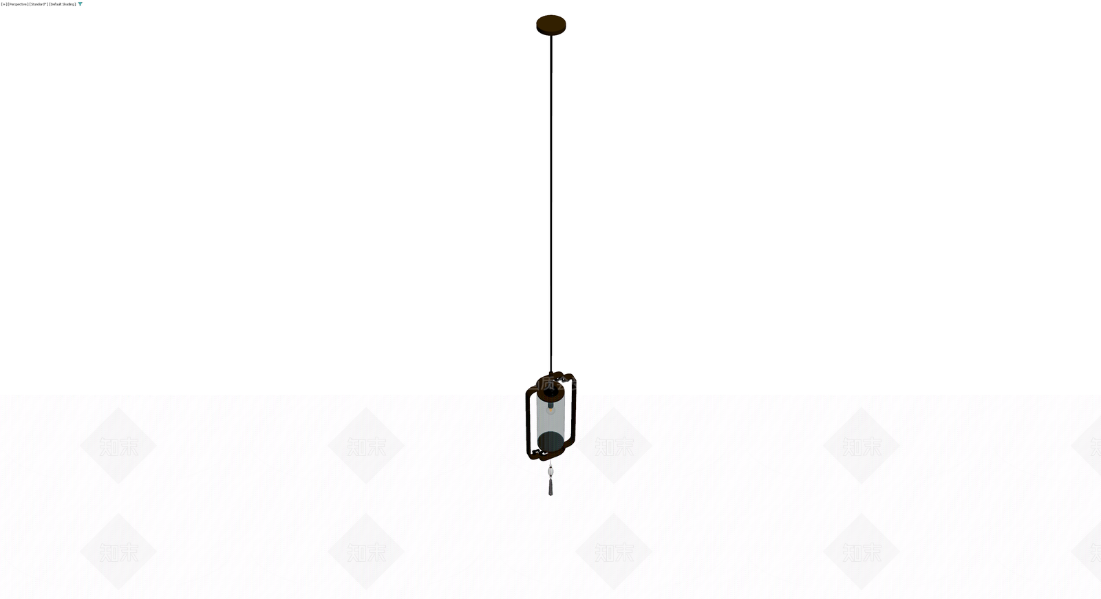中式古典长吊灯3D模型下载【ID:1230654493】