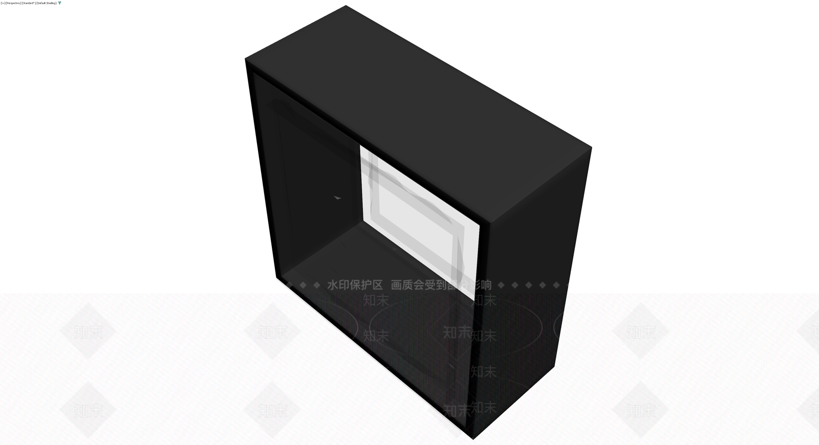 黑色带玻璃展示柜3D模型下载【ID:1230776807】