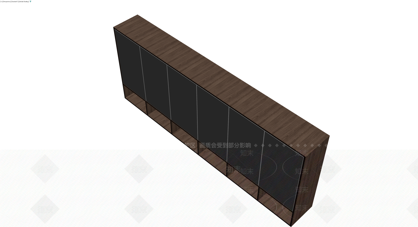 深色木纹前台桌3D模型下载【ID:1230661411】