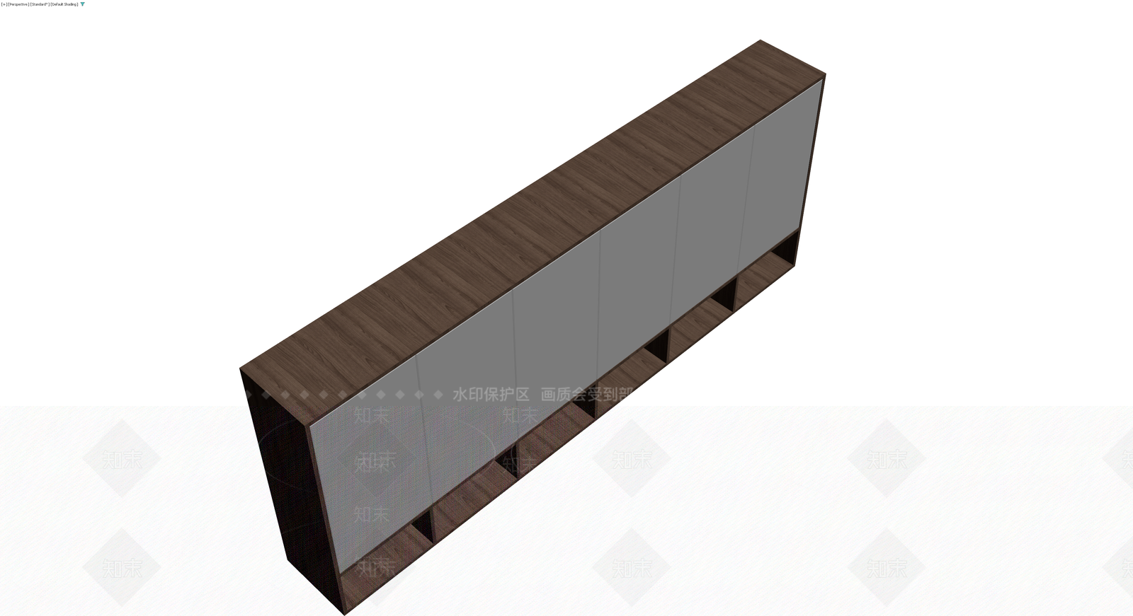 深色木纹前台桌3D模型下载【ID:1230661411】