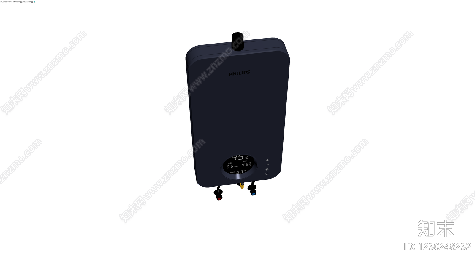黑色即热式电热水器3D模型下载【ID:1230248232】