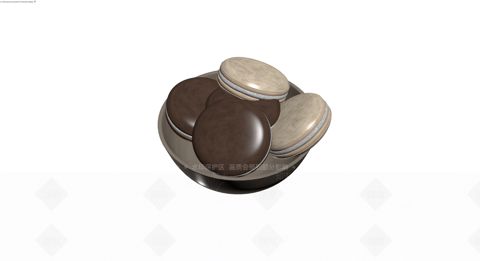 碗装夹心饼干组合3D模型下载【ID:1229930116】