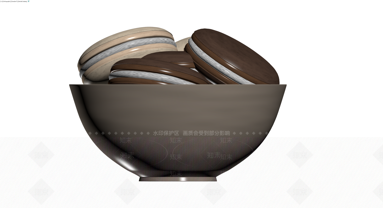 碗装夹心饼干组合3D模型下载【ID:1229930116】