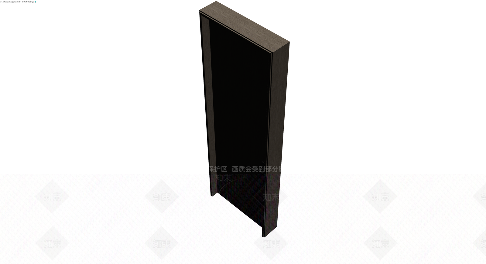 现代深色木纹门体3D模型下载【ID:1230157785】