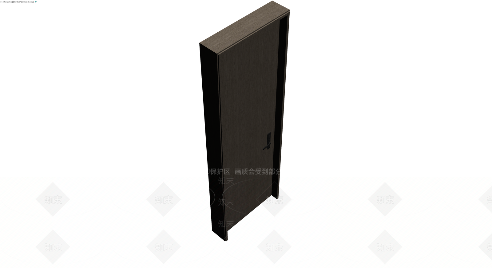 现代深色木纹门体3D模型下载【ID:1230157785】