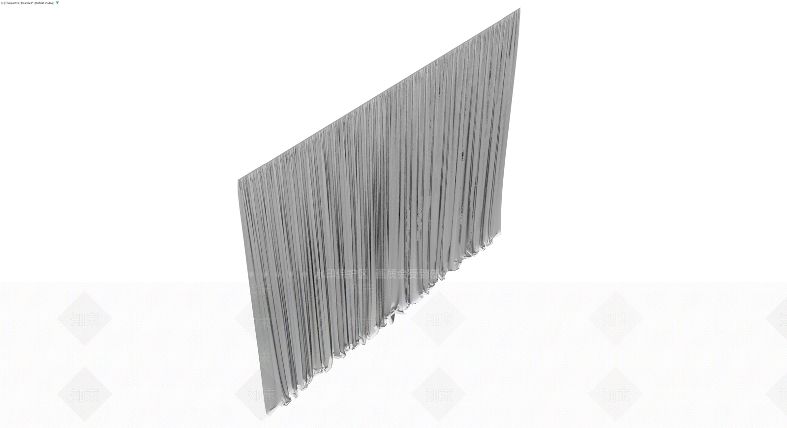 垂坠褶皱窗帘模型3D模型下载【ID:1230175048】