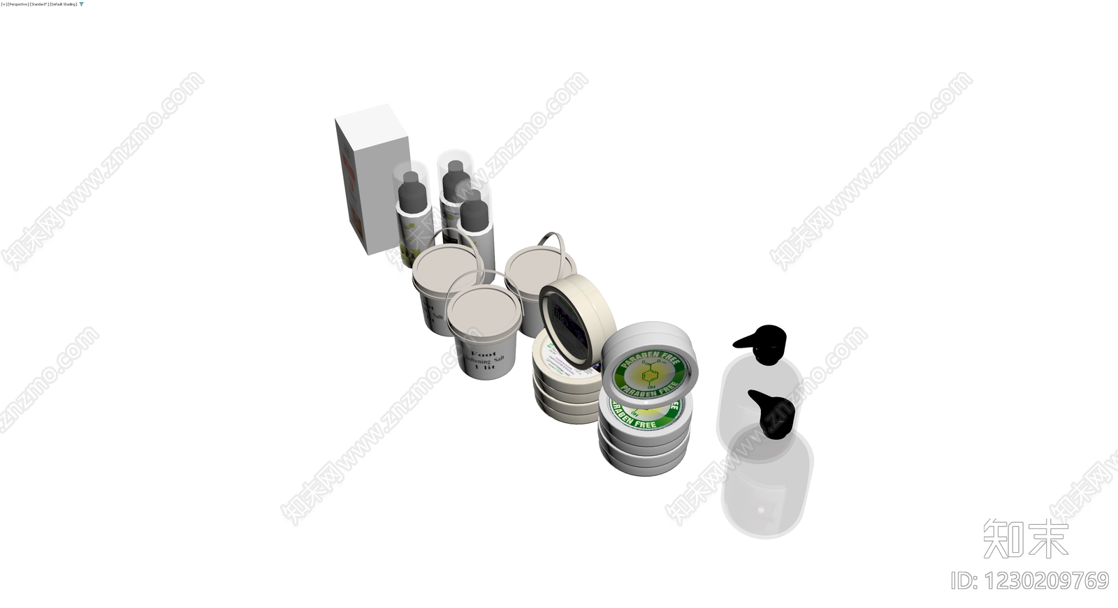 美妆护肤品多品类组合3D模型下载【ID:1230209769】
