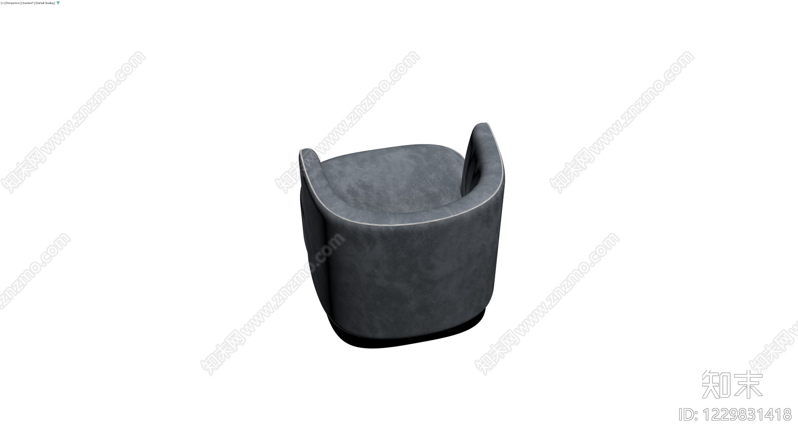 灰色布艺扶手椅3D模型下载【ID:1229831418】