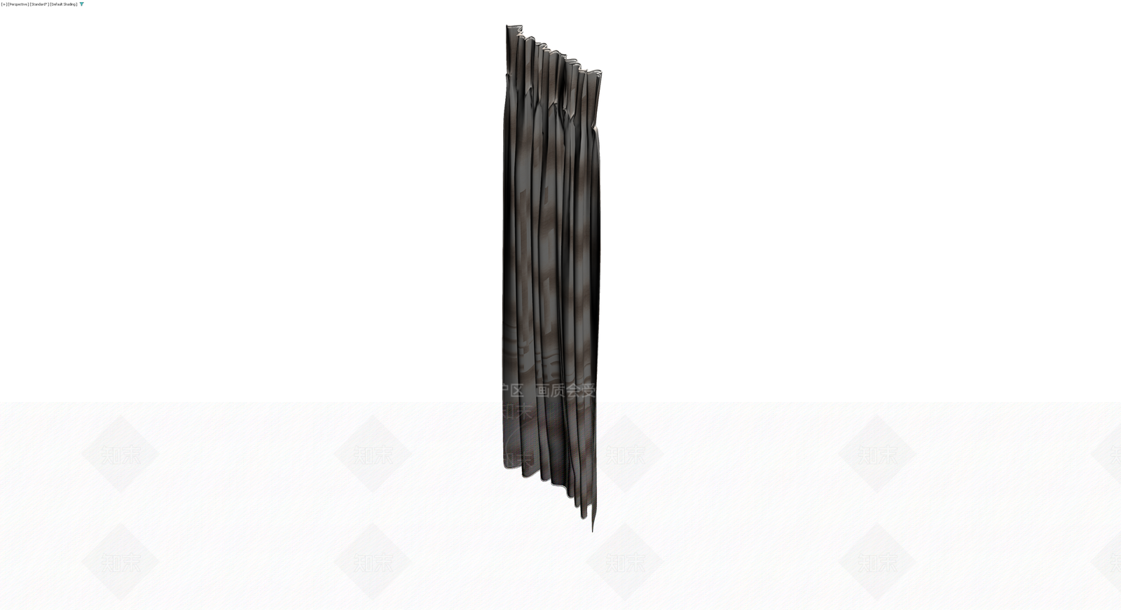 灰褐色渐变褶皱窗帘3D模型下载【ID:1229854367】