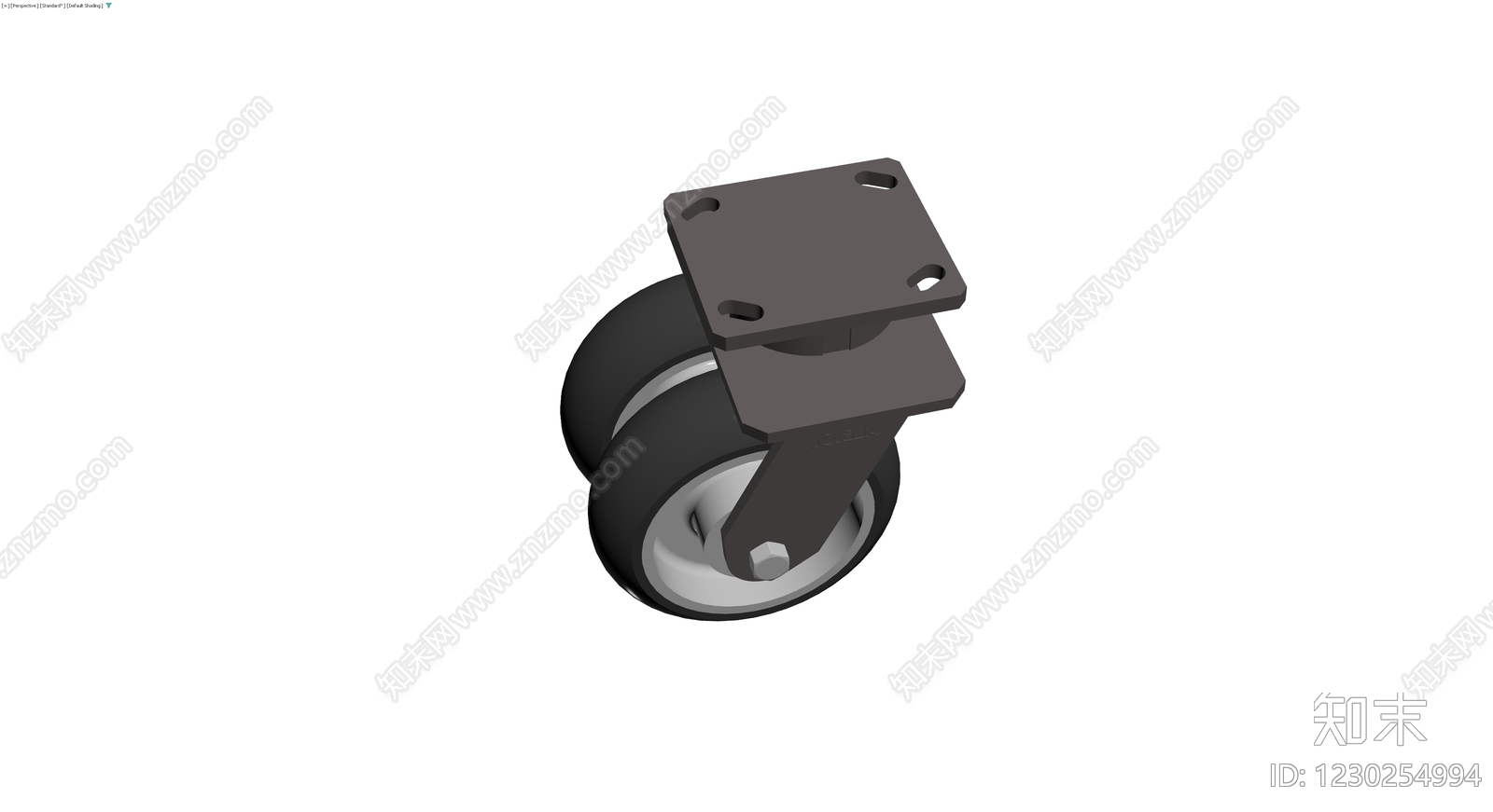 双轮脚轮组件3D模型下载【ID:1230254994】