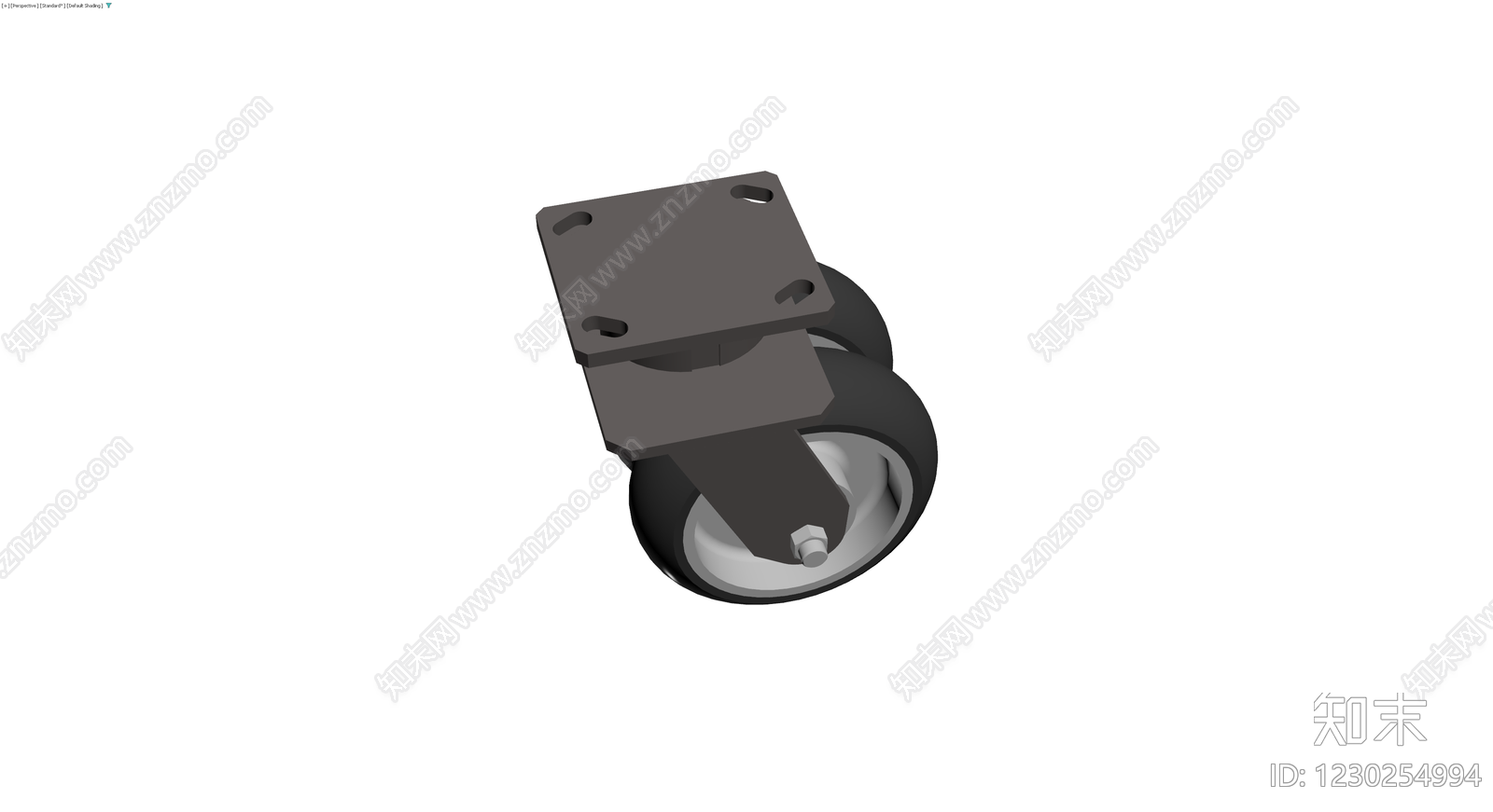 双轮脚轮组件3D模型下载【ID:1230254994】