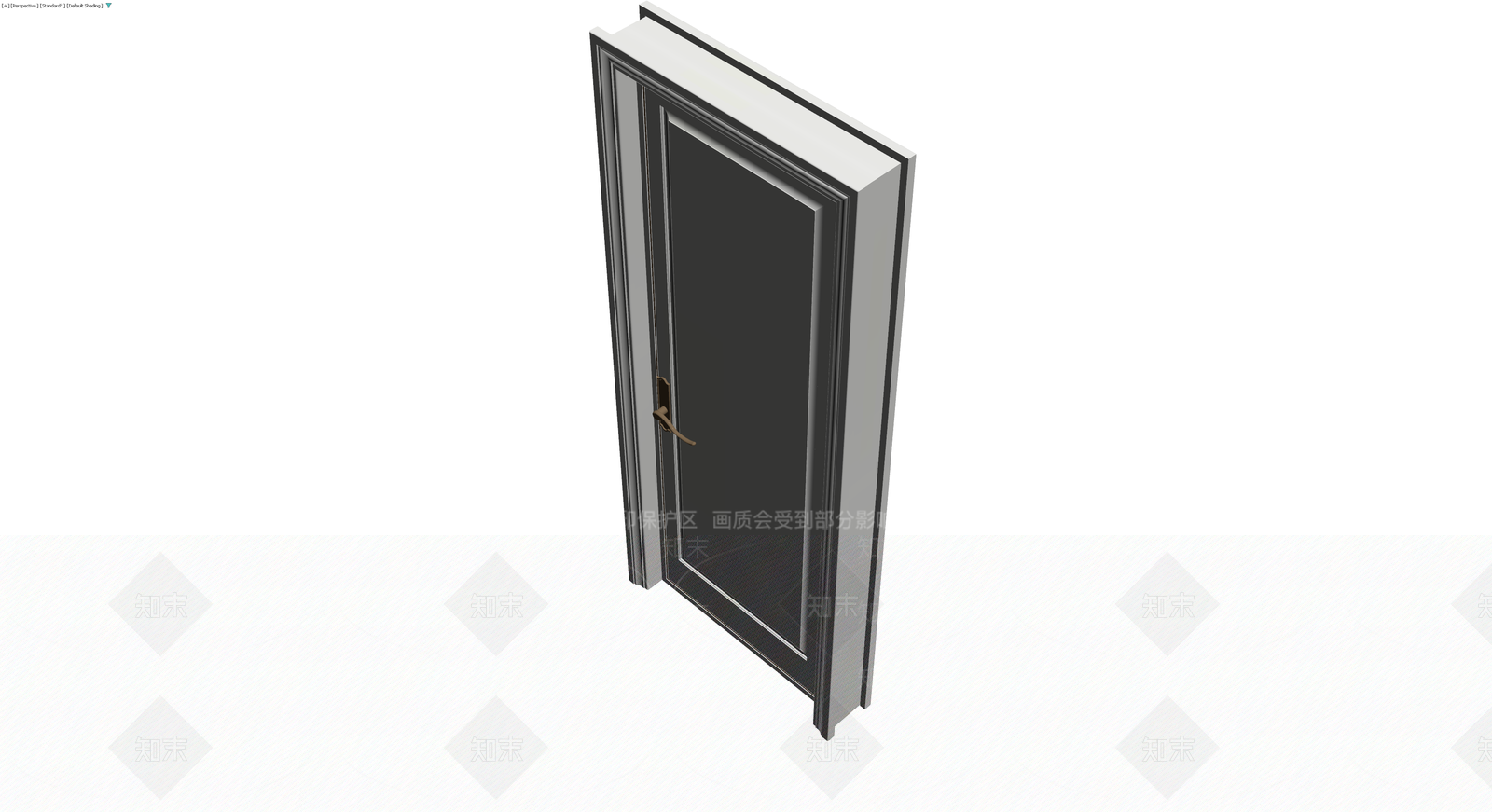 白色单开门带门框3D模型下载【ID:1230371890】