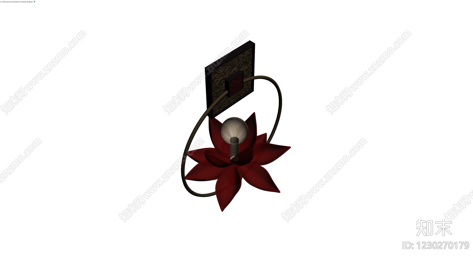 莲花造型壁灯3D模型下载【ID:1230270179】