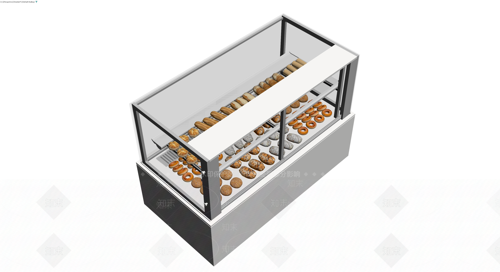 商用面包展示柜3D模型下载【ID:1229972735】
