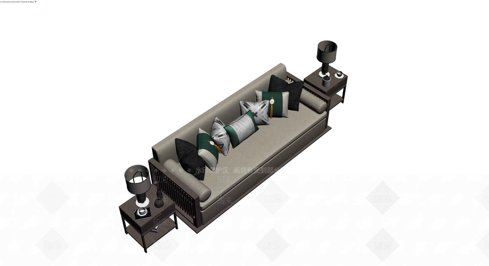 新中式实木沙发组合3D模型下载【ID:1230756528】