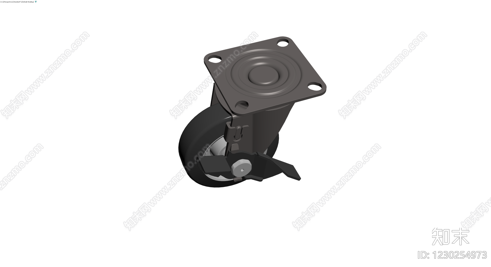 带刹车脚轮组件3D模型下载【ID:1230254973】