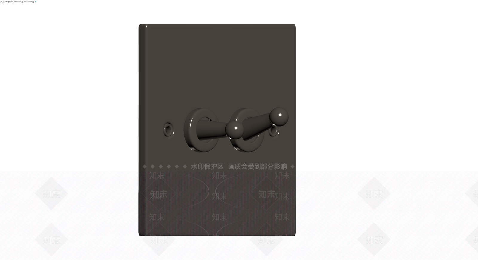 双联翘板开关面板3D模型下载【ID:1229923466】