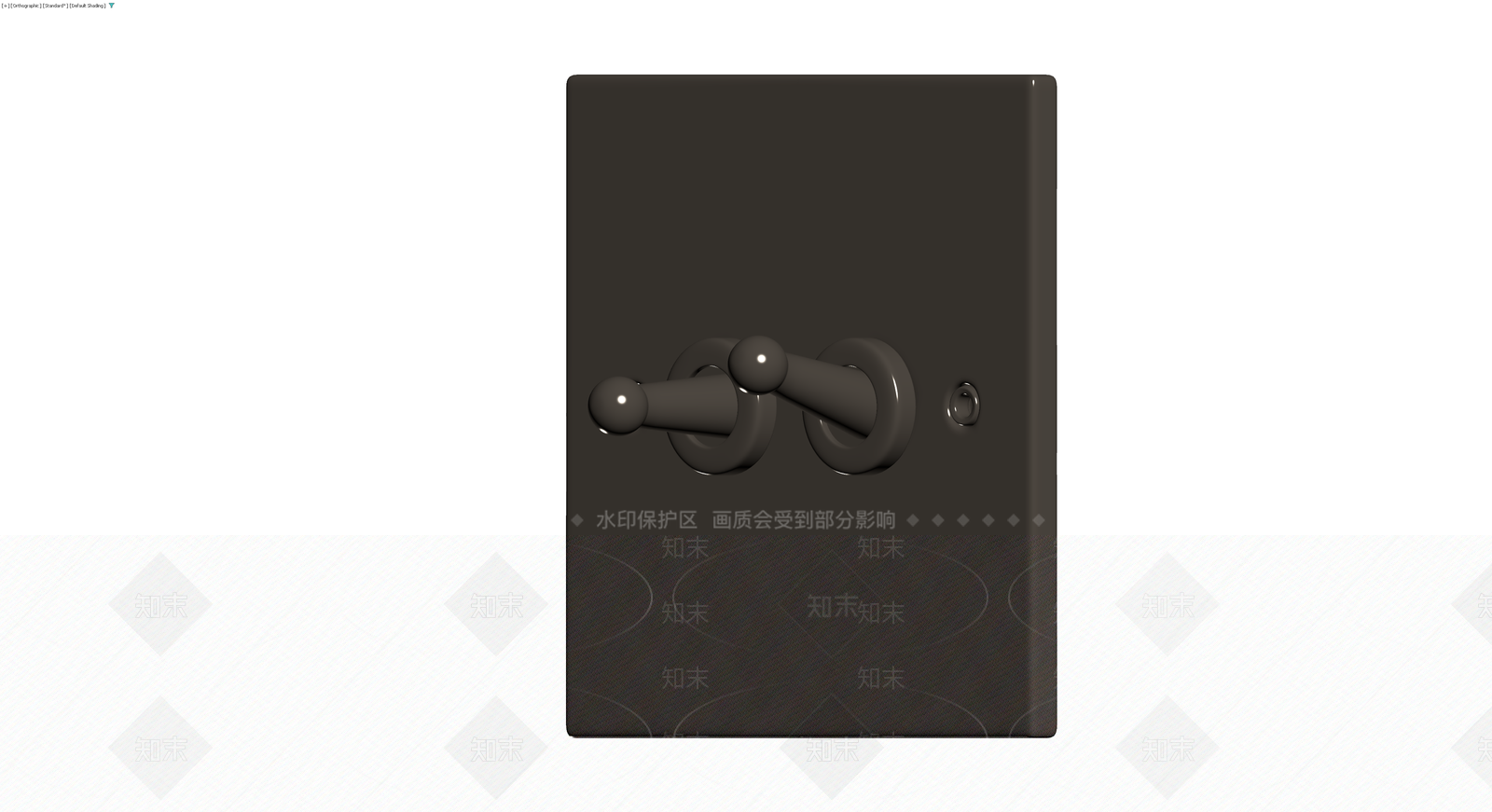 双联翘板开关面板3D模型下载【ID:1229923466】